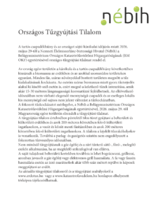 Tűzgyújtási Tilalom! Érvényes visszavonásig!